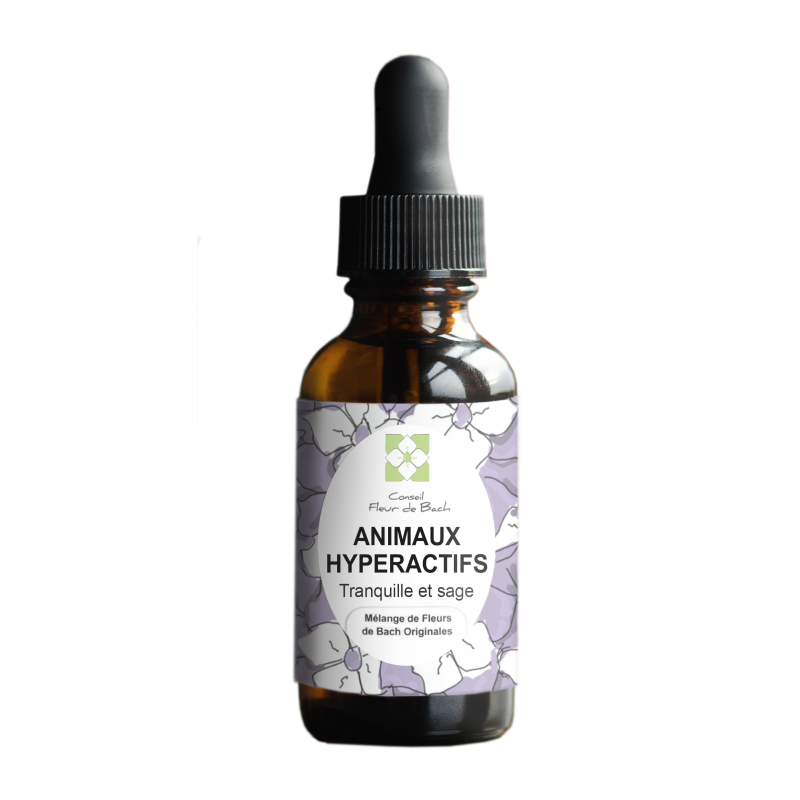 Fleurs de Bach Animaux Hyperactifs un mélange Efficace et Naturel