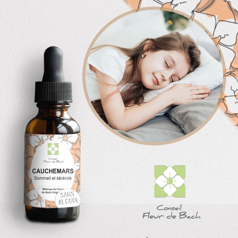 Mélange Fleurs de Bach® Cauchemars pour apaiser vos angoisses nocturnes Mélange Fleurs de Bach® Cauchemars pour apaiser vos angoisses nocturnes