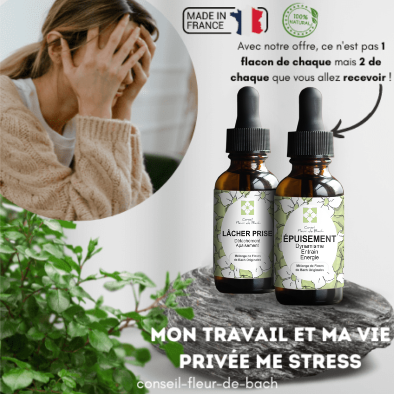 Mon travail et ma vie privée me stress - Conseil-fleur de bach vous aide à vous sentir mieux