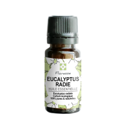 FLORESSE - Huile essentielle de EUCALYPTUS RADIE - 100% Pure, Naturelle, Intégrale.
