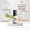 FLORESSE - Huile essentielle de LEMON GRASS - 100% Pure, Naturelle, Intégrale.