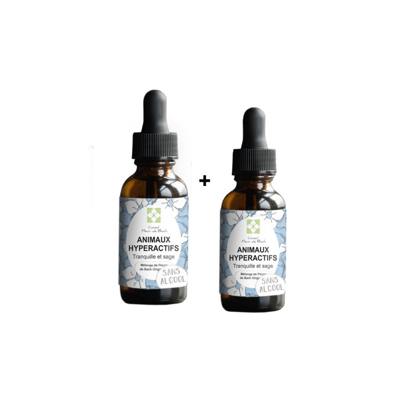 Fleurs de Bach Animaux Hyperactifs Sans Alcool- un mélange Efficace et Naturel