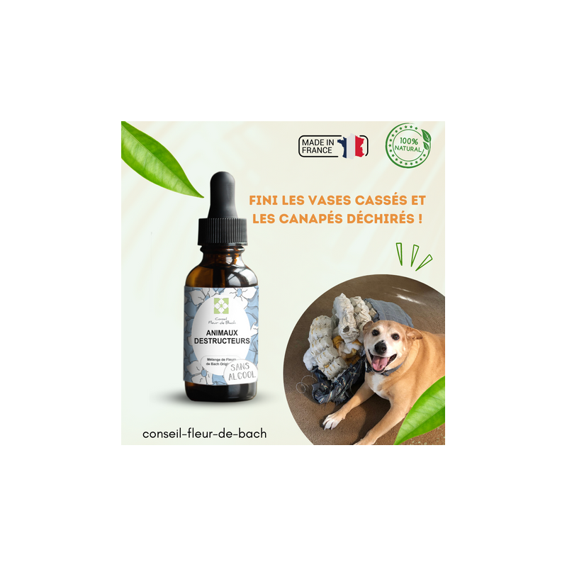 Fleurs de Bach Animaux Destructeurs sans alcool- Produit naturel