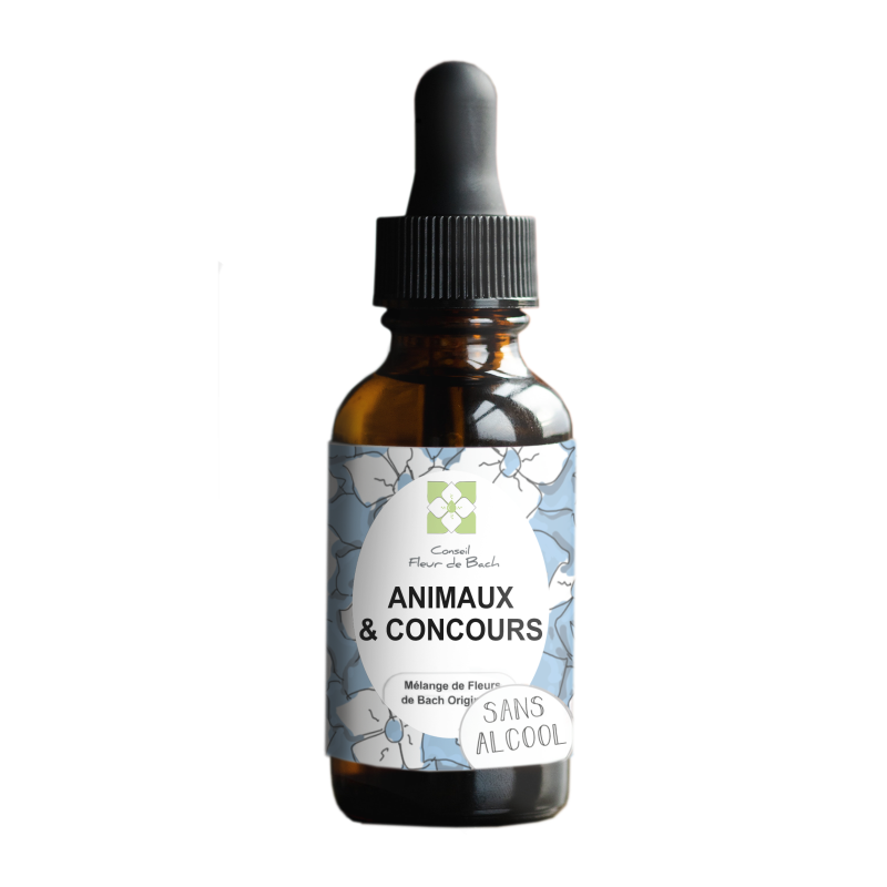 Fleurs de Bach Animaux et Concours Sans Alcool - Un produit naturel