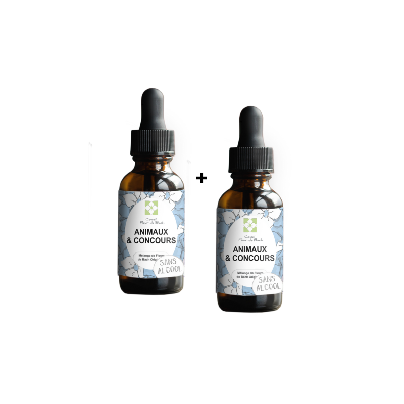 Fleurs de Bach Animaux et Concours Sans Alcool - Un produit naturel