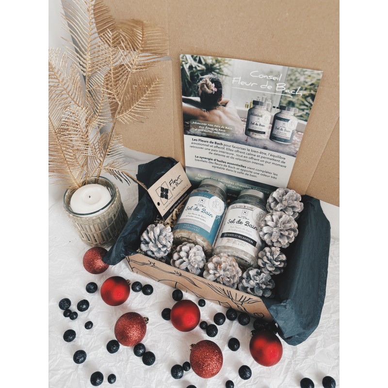 Coffret de sels de Bain aux fleurs de Bach et aux huiles essentielles