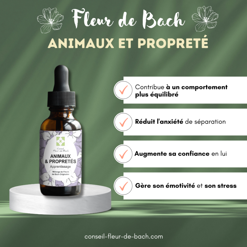 Fleurs de Bach Animaux et Propreté un moyen naturel pour le rendre Propre