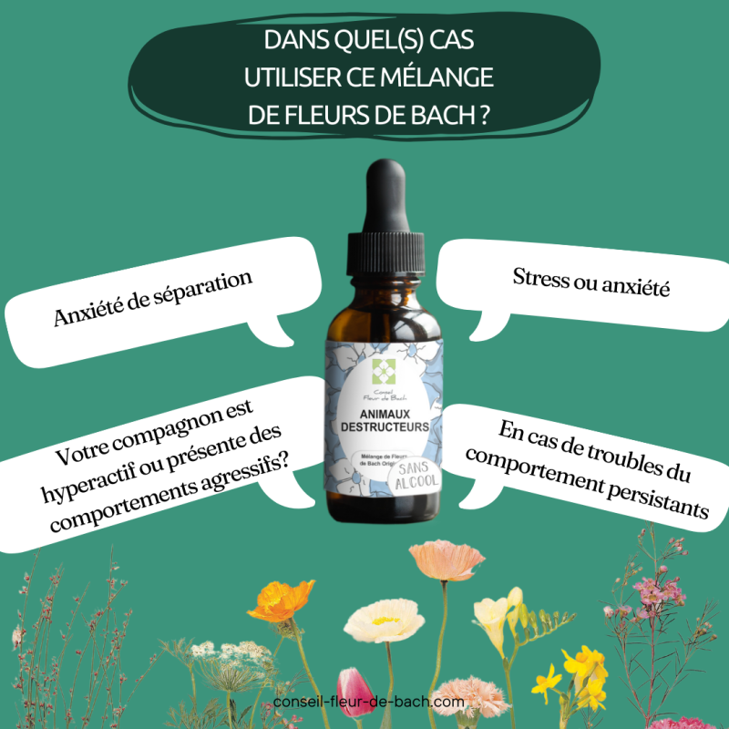 Fleurs de Bach Animaux Destructeurs sans alcool- Produit naturel
