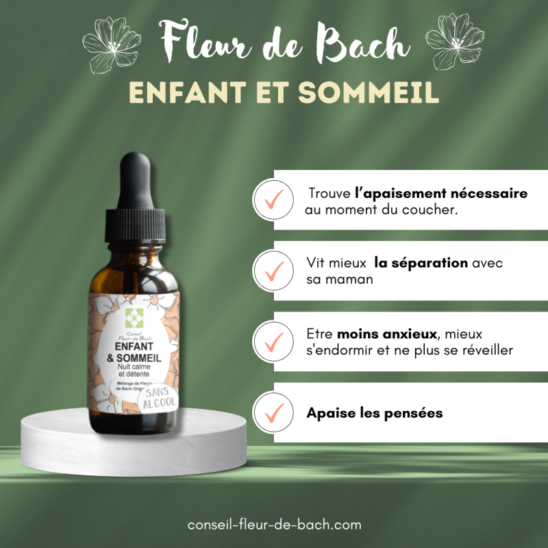 Fleurs de Bach Enfants et Sommeil SANS ALCOOL - Comment avoir un sommeil paisible
