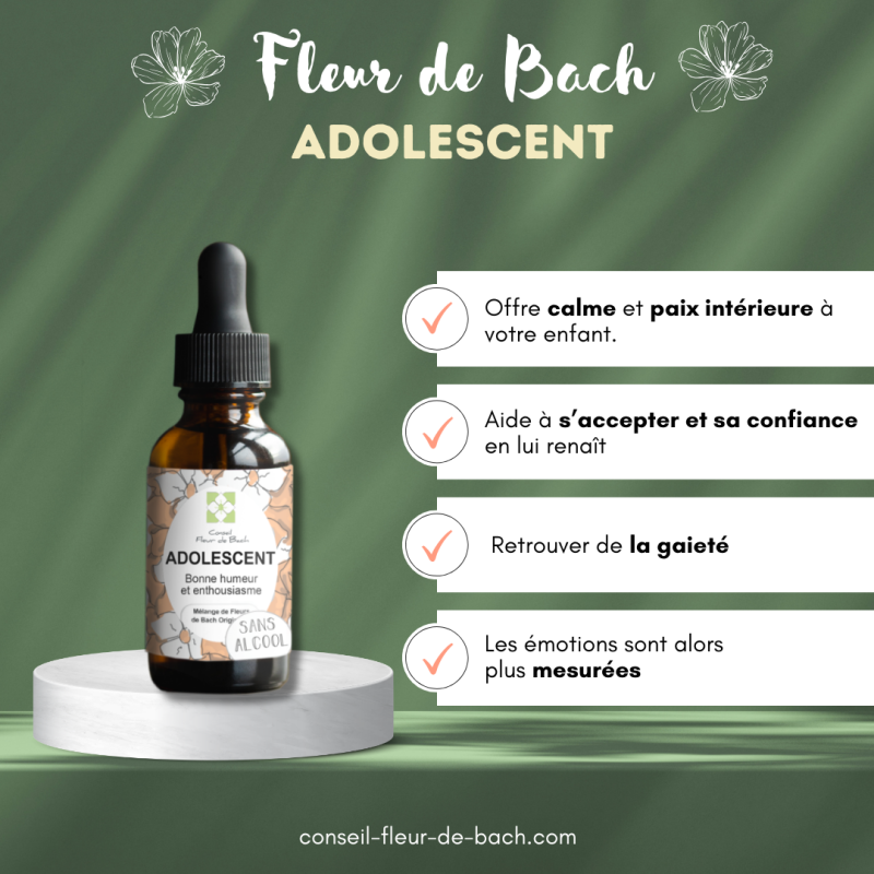 Fleur de Bach Adolescent pour Aider les jeunes dans leurs transitions