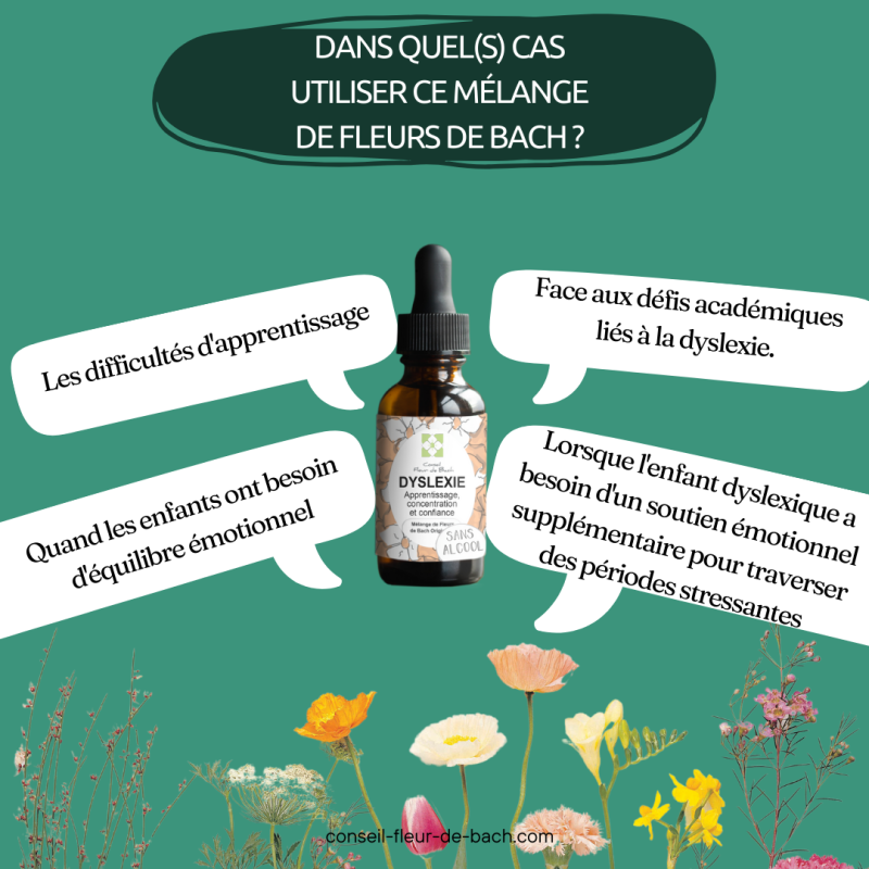 Fleurs de Bach Dyslexie- Pour retrouver confiance en soi à l'école