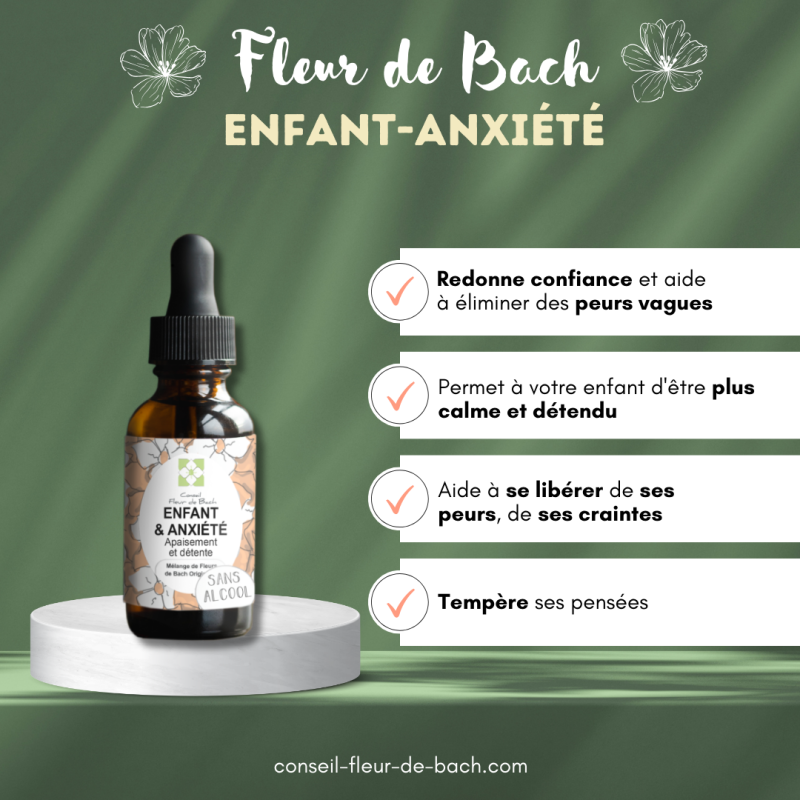 Fleurs de Bach Enfant et Anxieté - Calmer ses peurs et ses angoisses