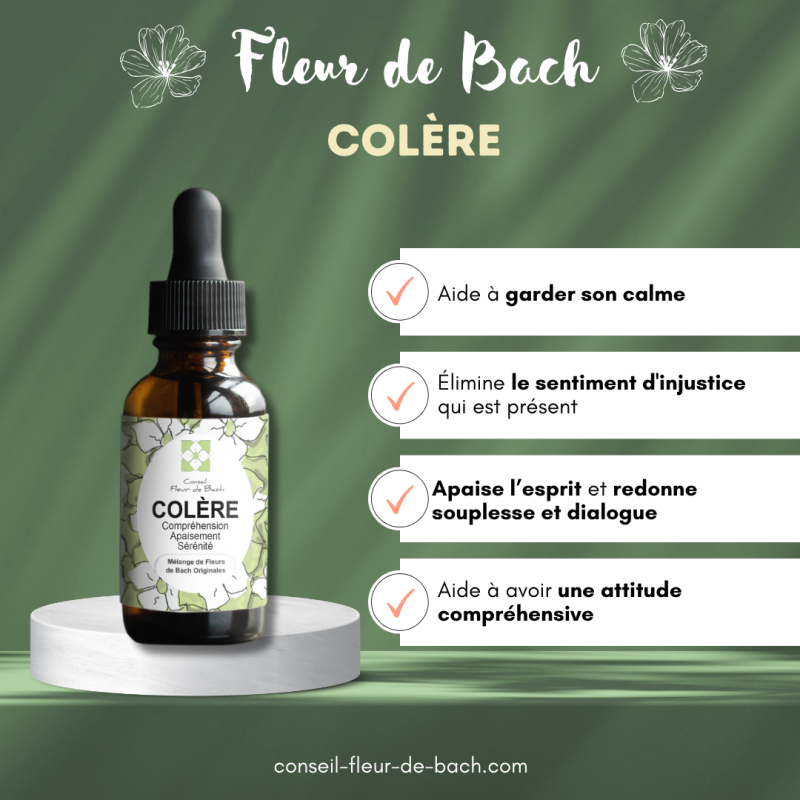 Fleurs de Bach Colère - Pour maîtriser ses emportements excessifs