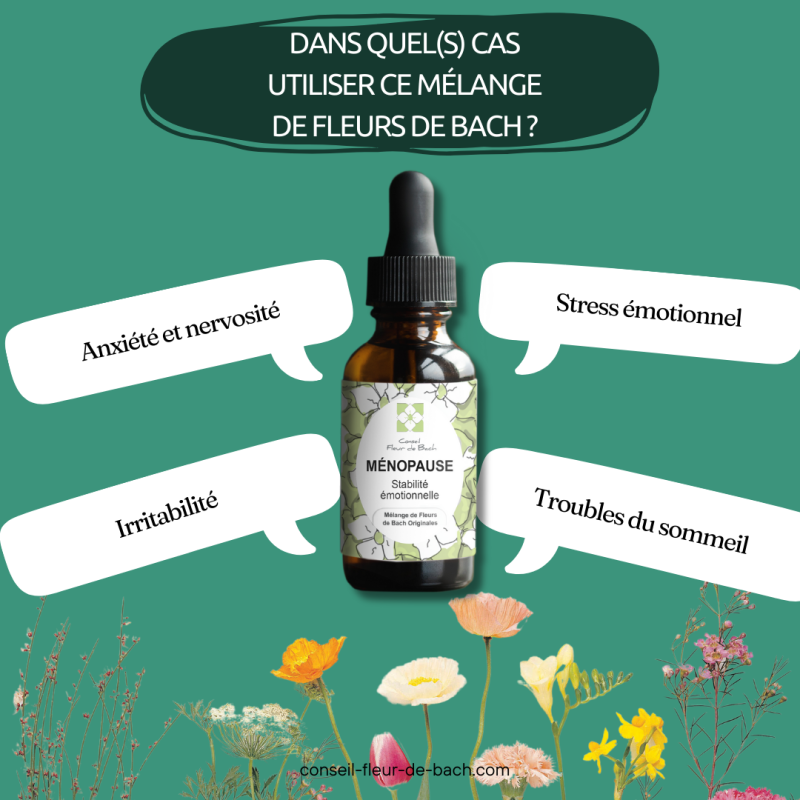 Fleurs de Bach Ménopause un Mélange Naturel et Efficace pour Soulager des symptômes