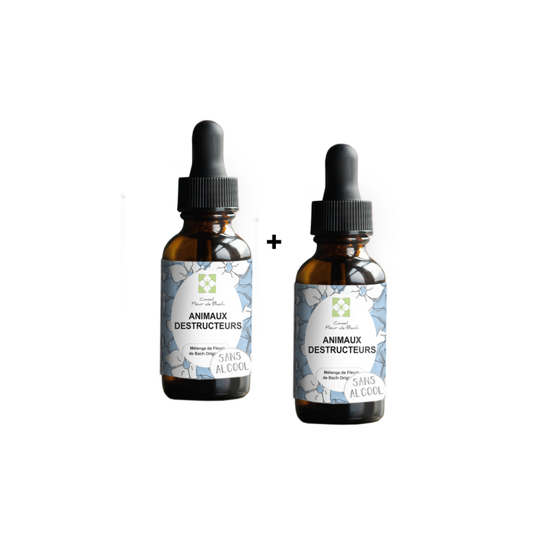 Fleurs de Bach Animaux Destructeurs sans alcool- Produit naturel
