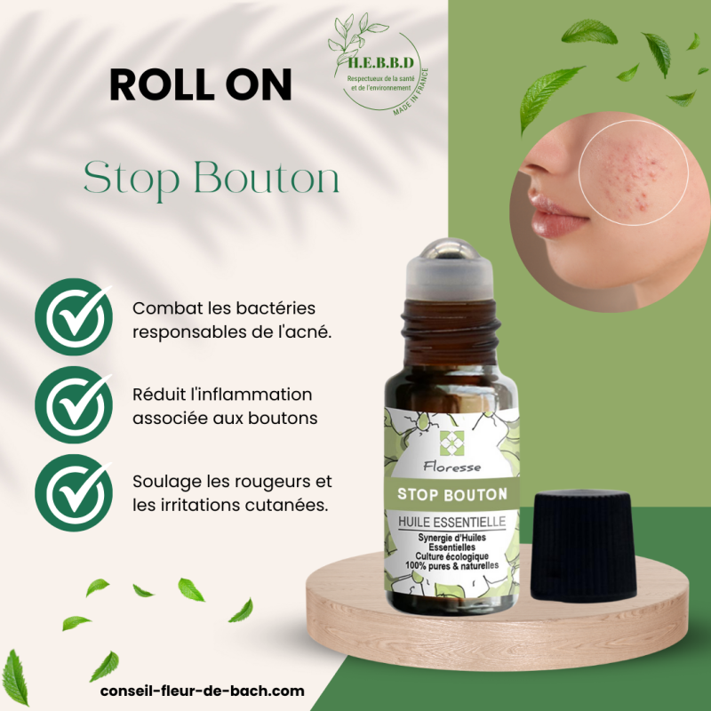 Mélange d'huiles essentielles pour éliminer les boutons  en Roll-on- SOS idéal