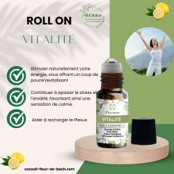 Roll-on d'huiles essentielles Vitalité - Energie assuré
