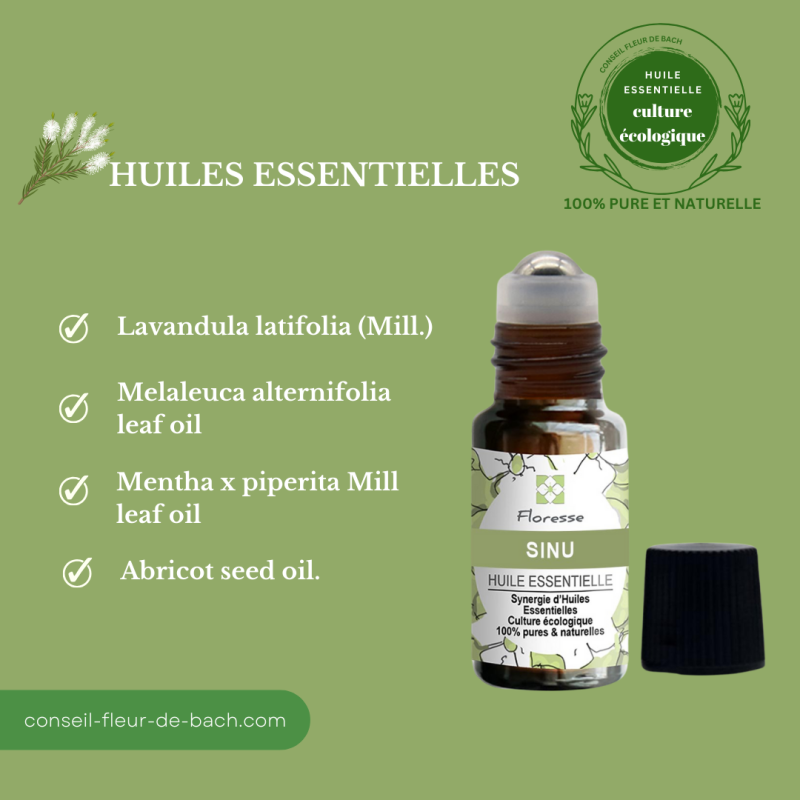 Huiles Essentielle SINU en Roll-on pour soulager les maux dus à la sinusite