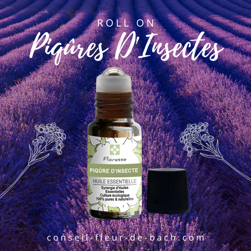 Roll-on d'Huiles Essentielles Piqûres d'insectes - Conseil fleur de Bach