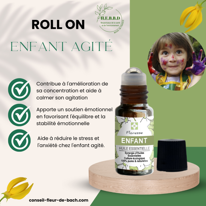 Huiles Essentielles pour enfants Hyperactifs - Nerveux en Roll-on
