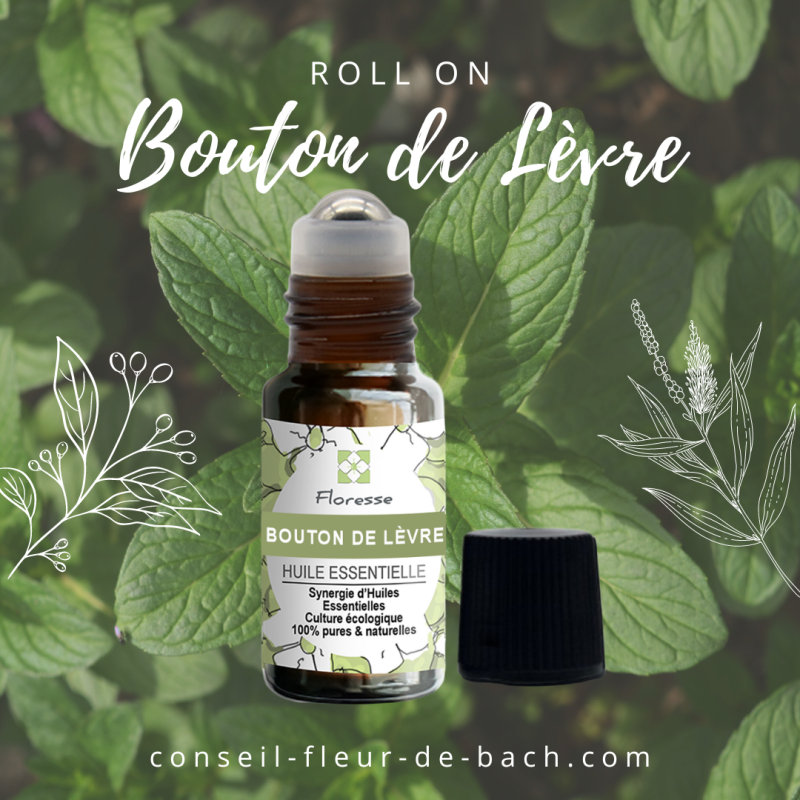 Mélange d'huiles essentielles pour stopper les boutons de fièvre en Roll-on- SOS idéal