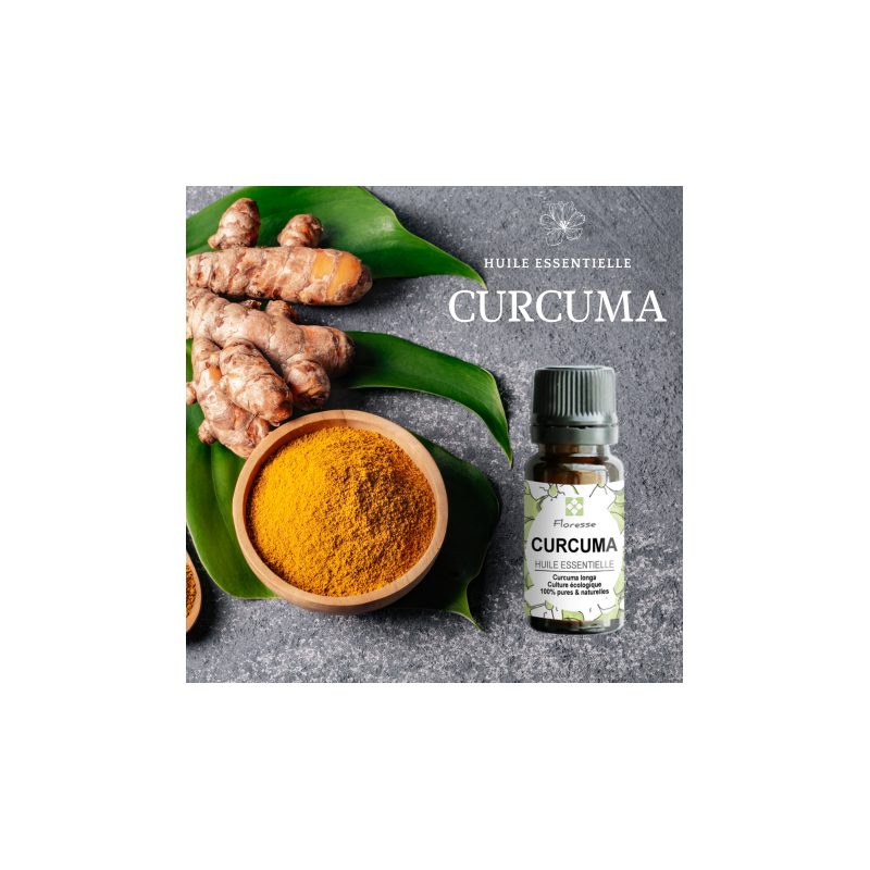Huile Essentielle de curcuma -100% Pure, Naturelle, Intégrale.