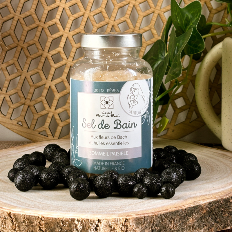 Sel de bain aux fleurs de Bach et aux Huiles essentielles - Sommeil BIO Sel de bain aux fleurs de Bach et aux Huiles essentielles - Sommeil BIO