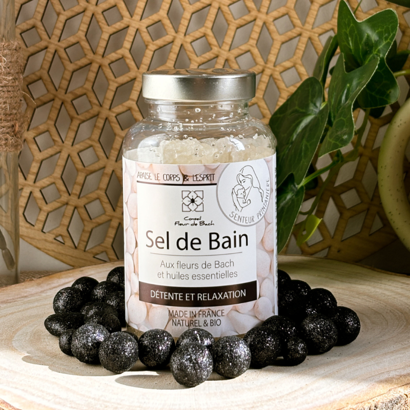 Coffret de sels de Bain aux fleurs de Bach et aux huiles essentielles