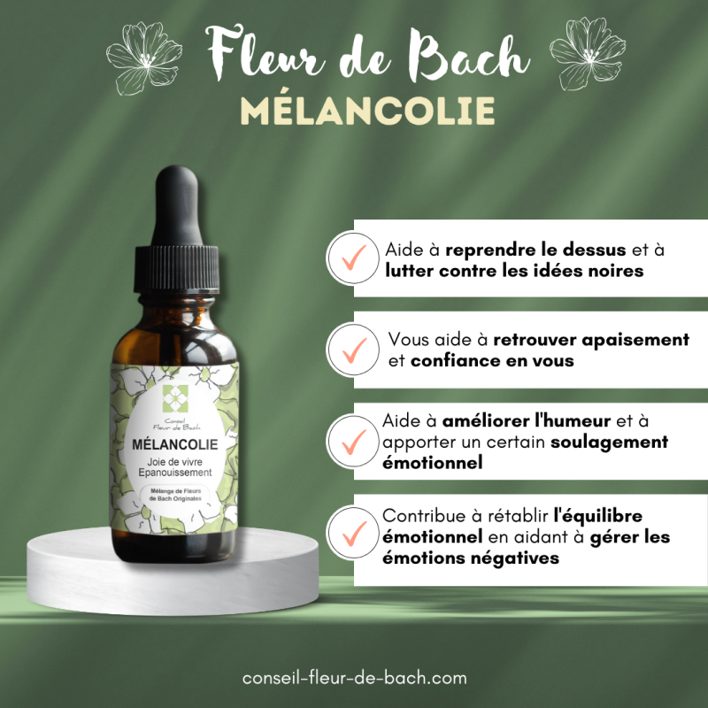 Fleur de Bach Mélancolie pour soulager du mal de vivre - Gardez le contrôle
