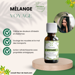 FLORESSE - Mélange d'Huiles essentielles pour le Mal de Transport -  20 ML