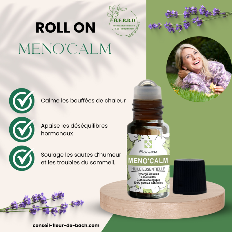 MENO' CALM - Mélange d'Huiles essentielles - Roll-on - 10 ML